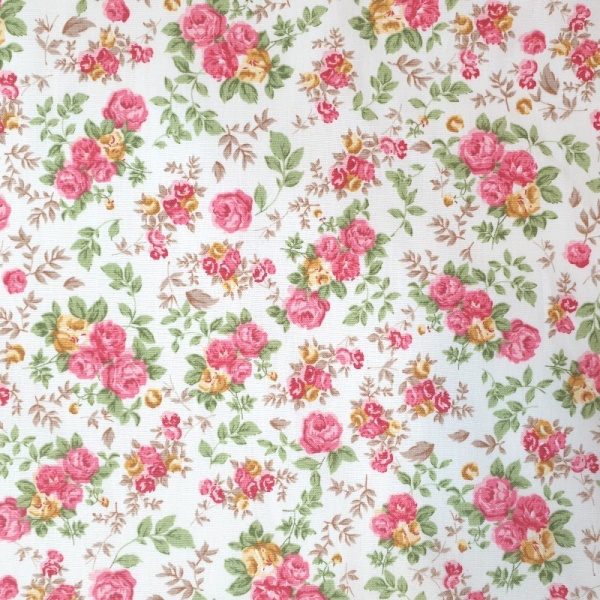 Floral Poplin Design 3 Ivory